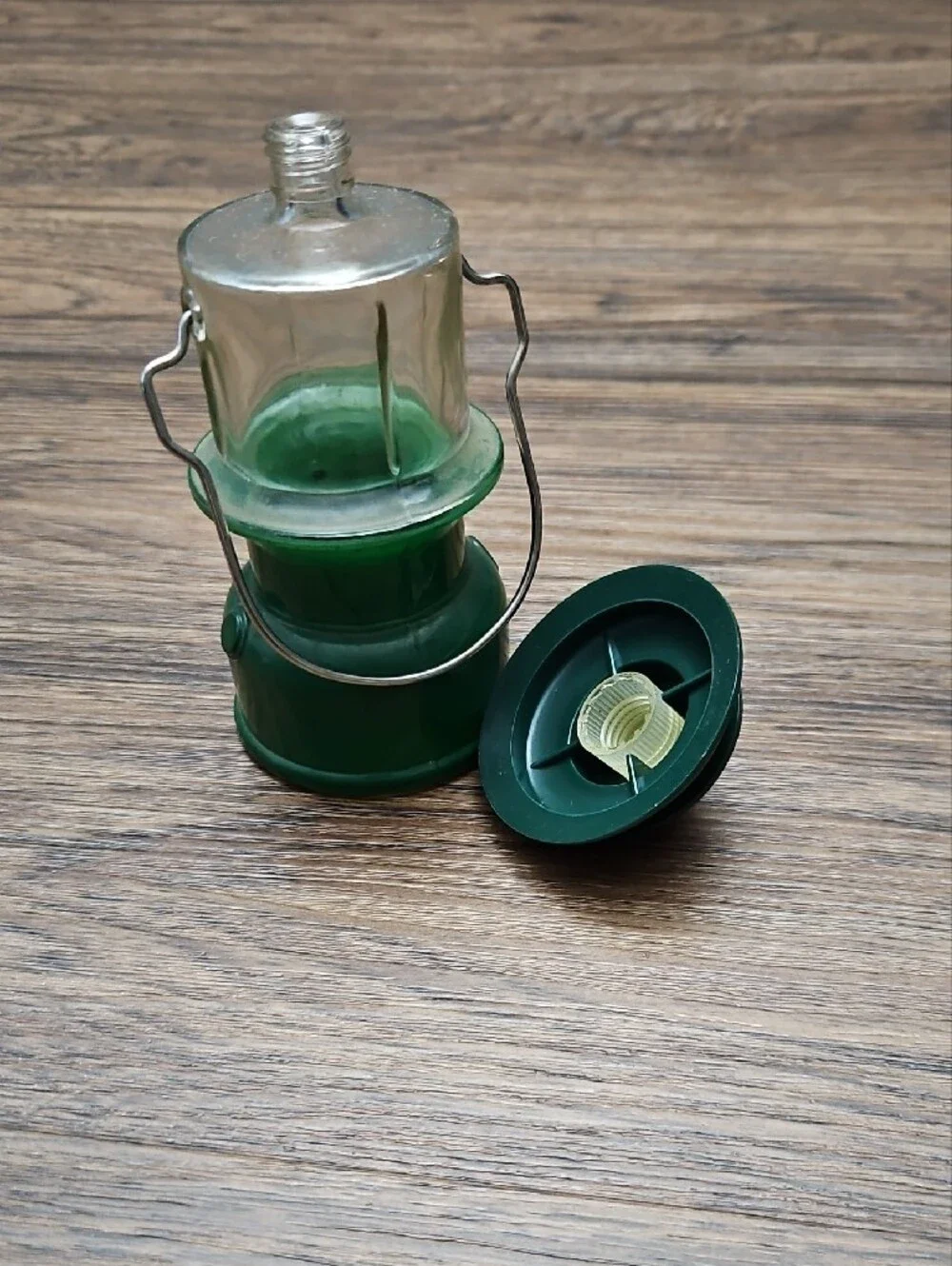Vintage Avon Coleman Lantern Decanter Empty Green Bottle